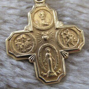 Vintage Richline, Inc. 14kt 4-way Cross Pendant
